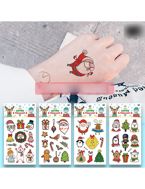 Pegatinas De Tatuaje De Navidad De Dibujos Animados Para Niños