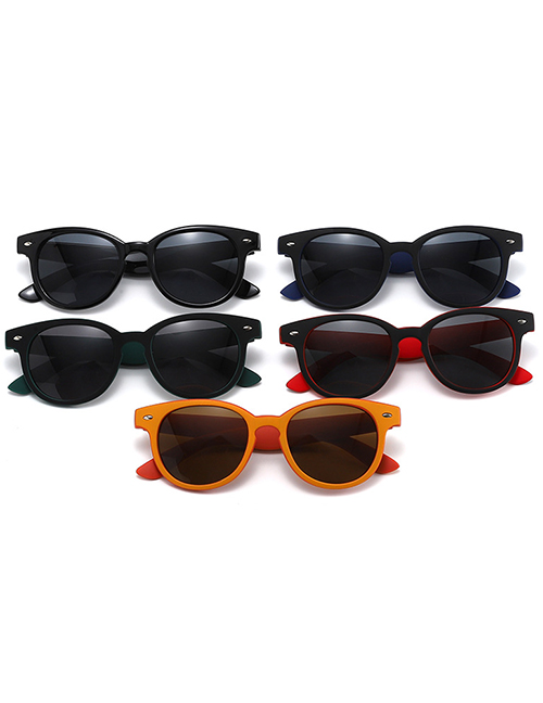Gafas De Sol Con Montura Ovalada Y Diseño De Bloque De Color Con Tachuelas De Arroz
