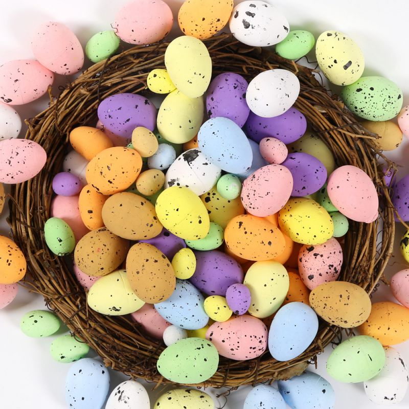 Huevos De Pascua Simulados Con Manchas (100 Piezas Por Paquete)