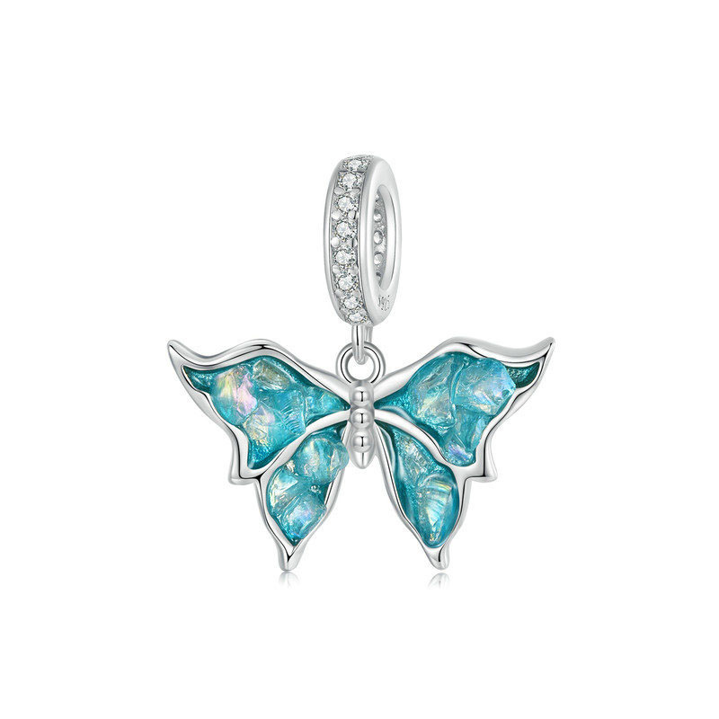 Accesorio Colgante De Mariposa Con Diamantes Plateados