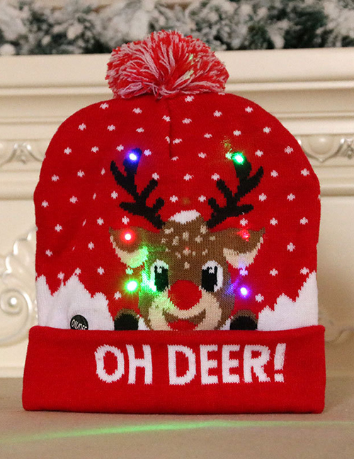 con Batería)gorro De Punto Con Bola Navidad Muñeco De Nieve Elk Árbol De  Navidad Con Bridas: