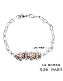 Peterbilt Silver Color Multi Ring Pendant Alloy Fashion Bracelets