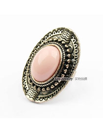 Cocktail Pink Queen Alloy Korean Rings
