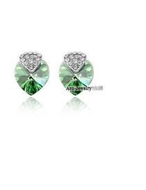 Stronglite olive Green Earrings Alloy Crystal Earrings