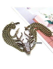 Christenin Bronze Vintage Deer Alloy Korean Fashion Bracelet