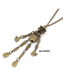 Foldable Bronze Scarecrow Design Alloy Chains
