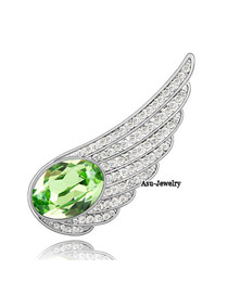 Convertibl olive Green Brooch Alloy Crystal Brooches