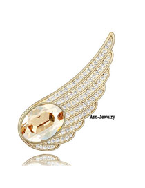 Plain Champagne gold Champagne
Champagne Brooch Alloy Crystal Brooches