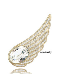 Wedding White Brooch Alloy Crystal Brooches