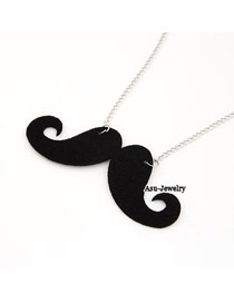 Rosary Black Efendi Moustache Design Pendant