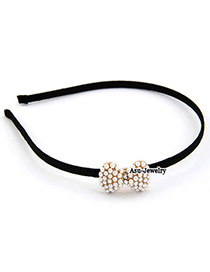 Rasta Black Bow Tie Beads Hair band hair hoop