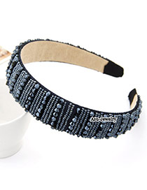 Tungsten Dark Blue Fashion Handmade Weave Bead Beads Hair band hair hoop