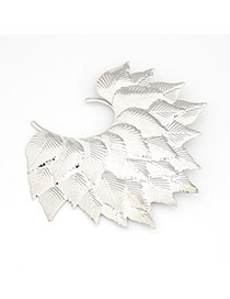 Bohemian Silver Color Leaf Alloy Korean Brooches