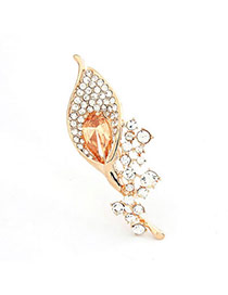 Affinity Yellow Brooch Alloy Crystal Brooches
