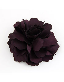 Mustard Purple Sweet Elegant Fashion Flower Design Alloy Hair clip hair claw