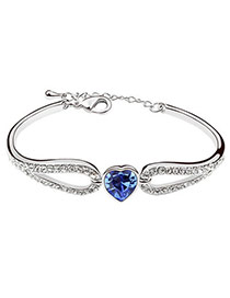 Diy Blue Bracelet Alloy Crystal Bracelets