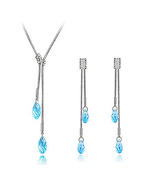 Specialty Blue Crystals Alloy Crystal Sets