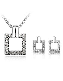 Mysterious White Set-Square Alloy Crystal Sets
