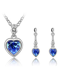 Mint Blue Set-Treasuring Love Alloy Crystal Sets