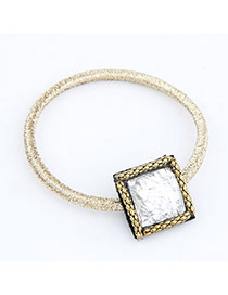 Affordable Silver Color Solid Square Shape Alloy Hair band hair hoop