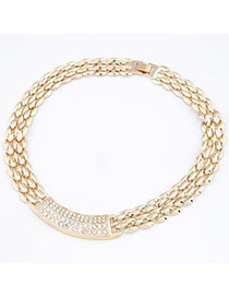 Goth Gold Color Simple Chain