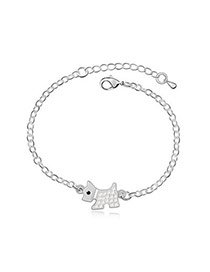 Glam White Bracelet Alloy Crystal Bracelets