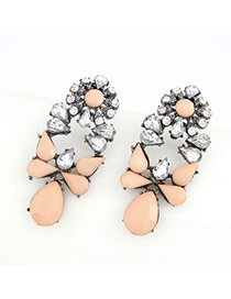 Bridesmaid Pink Vintage Classic Design Alloy Stud Earrings