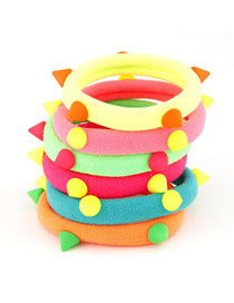 Executive Color Will Be Random Rivets Decorate Design Rubber Band Hair band hair hoop