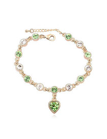 Light Olive Love Of My Life Theme Design Austrian Crystal Crystal Bracelets