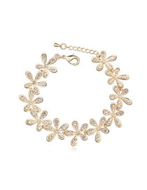 Harry Gold Color Exquisite Flower Style Austrian Crystal Crystal Bracelets