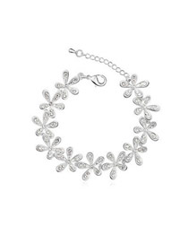 Lovable Silver Color Exquisite Flower Style Austrian Crystal Crystal Bracelets