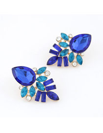 Limited Navy Blue Elegant Shining Jewel Design