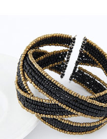 Charming Black Handmade Beads Design Alloy Fashion Bangles