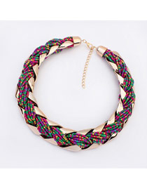 Vera Multicolor Hand Made Beads Weaving Metal Design
