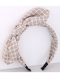 Fashion Coffee Bowknot Shape Decorated Pure Color Hair Hoop