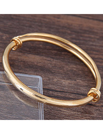Fashion Gold Color Pure Color Decorated Simple Bracelet