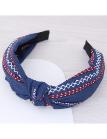 Fashion Red+white+blue Flower Pattern Decorated Hair Hoop