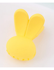 Lovely Yellow Rabbit Shape Decorated Pure Color Hair Claw