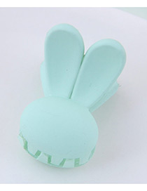 Lovely Green Rabbit Shape Decorated Pure Color Hair Claw