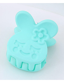 Lovely Blue Little Bear Decorated Pure Color Hair Claw