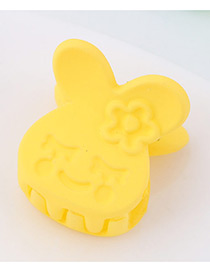 Lovely Yellow Little Bear Decorated Pure Color Hair Claw