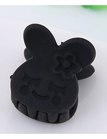 Lovely Black Little Bear Decorated Pure Color Hair Claw