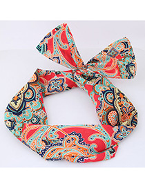 Lovely Multi-color Flower Pattern Decorated Hair Band