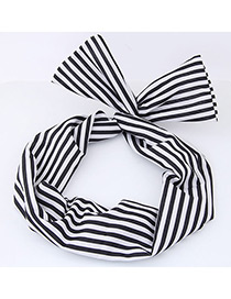 Lovely Black+white Color-matching Decorated Hair Band