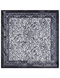 Fashion Black Cashew Nuts Pattern Decorated Simple Scarf