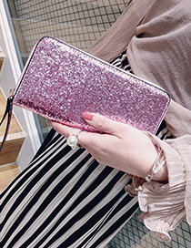 Fashion Pink Square Shape Decorated Wallet