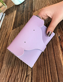 Lovely Pink Elephant Shape Decorated Pure Color Wallet