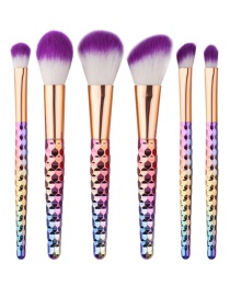 Fashion Multi-color Color Matching Decoraed Simple Makeup Brush (6 Pcs)
