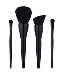 Fahsion Black Pure Color Decorated Brush (4pcs)