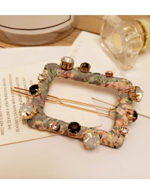 Elegant Gray Square Shape Decorated Hairpin